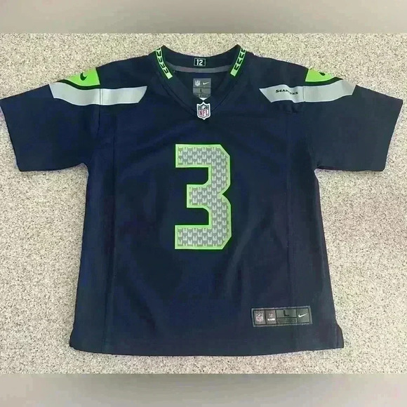 Nike Other - EUC Little Kids Nike Seattle Seahawks Jersey, Russell Wilson, Size L (7)
